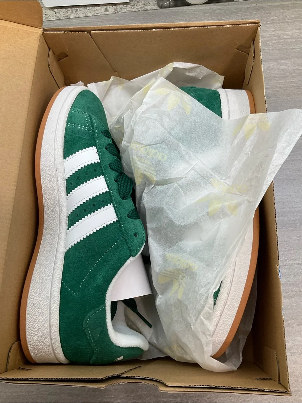 NWT IN BOX MENS ADIDAS CAMPUS 00S 'DARK GREEN‎ CLOUD WHITE' SHOES  SNEAKERS